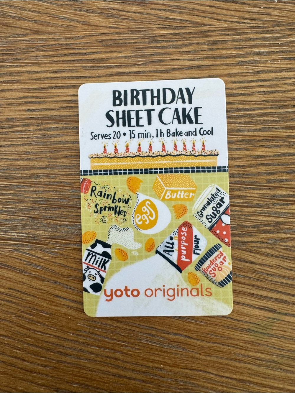 Birthday Sheet Cake “Bake With Me” Yoto Card - yoto originals